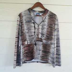 Majamas top with built in nursing bra. Size L.